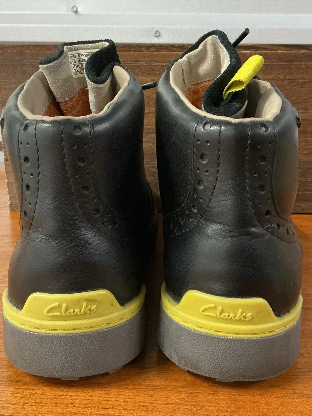 Clarks Men Wave Trail GTX Gore-Tex Black Leather England TOR Boot Size 10